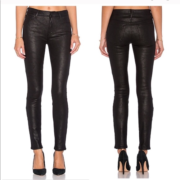 Mother The Charmer Faux Leather Skinny 